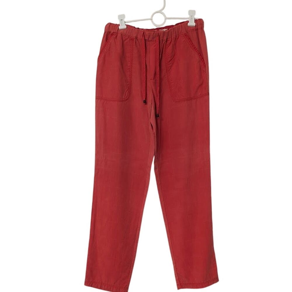 Anthropologie Hei Hei Orange Plaid Preppy Chic Pants Tapered Leg Boho Small